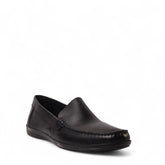 Italian Men Black Leather Espadrilles #4984
