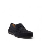 Italian Men Dark Blue Chamois Espadrilles #4990