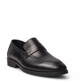 Men Black Leather Shoes #5056
