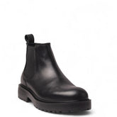 Men Black Leather HalfBoot #5090