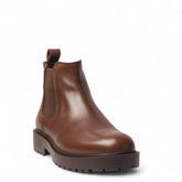 Men Brown Leather HalfBoot #5091