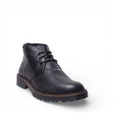 Italian Men Black Leather HalfBoot #5103