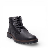 Italian Men Black Leather HalfBoot #5106