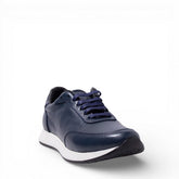 Men Navy Leather Shoes #5121