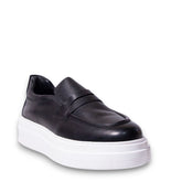 Men Black Leather Espadrilles #5151