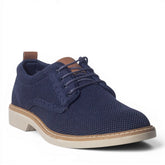 Italian Men Navy Cloth Shoes #5216