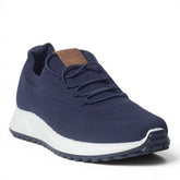 Italian Men Navy Cloth Shoes #5222