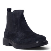Italian Men Navy Chamois Half Boot #5258