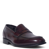 Italian Men Maroon Vernis Leather Shoes #5273