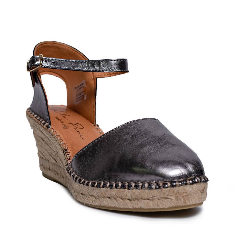 Italian Women Oxide Leather Wedges #0651