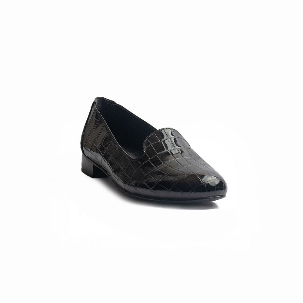 Women Black Vernis Leather Shoes #1011