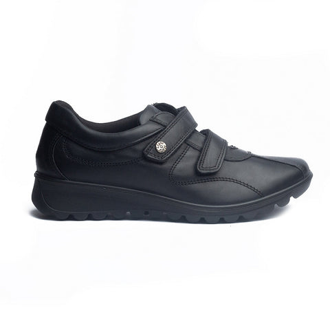 Italian Women Black Leather Shoes #1016