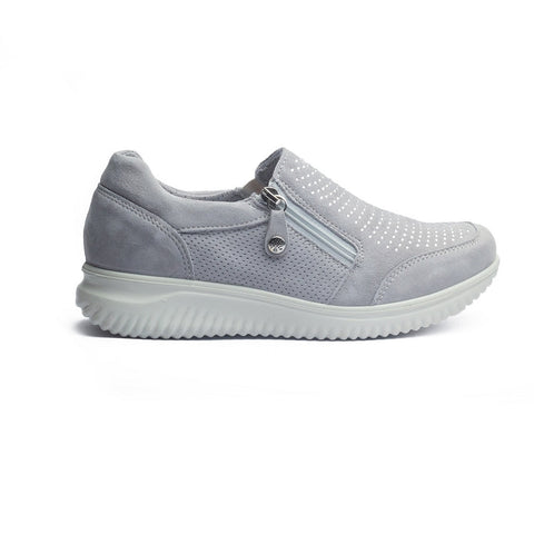 Italian Women Silver Leather Shoes #1045