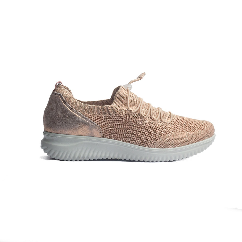 Italian Women Pink Cloth Shoes #1049