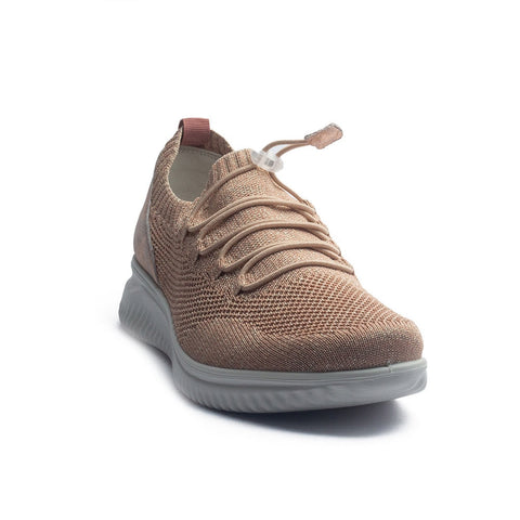 Italian Women Pink Cloth Shoes #1049