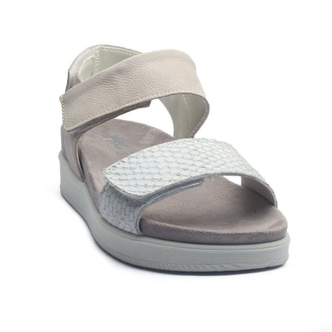 Italian Women Silver Leather Sandal #1108
