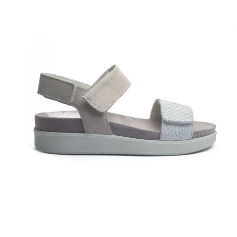 Italian Women Silver Leather Sandal #1108