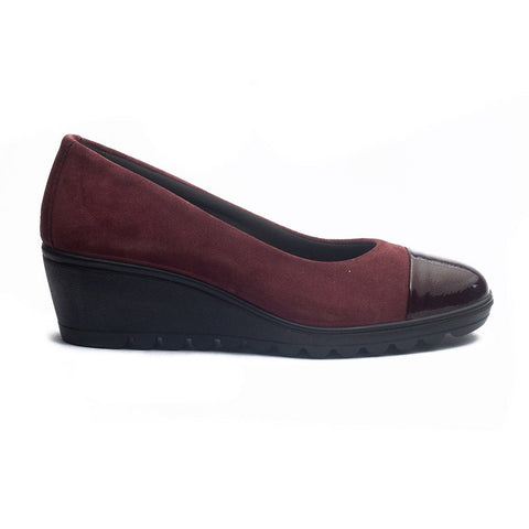 Italian Women Maroon Chamois Shoes #1154