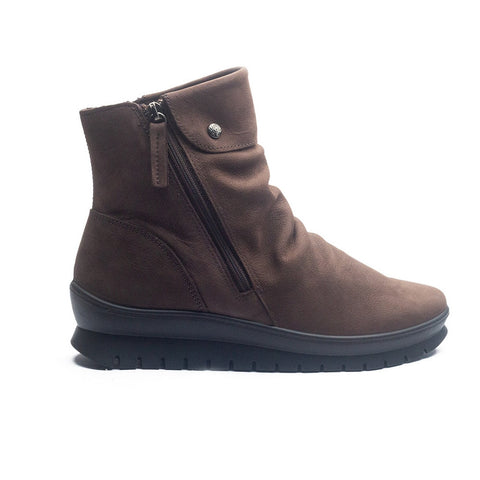 Italian Women Brown Leather Half Boot #1175