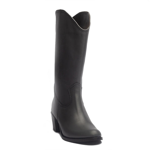 Women Grey Leather Boot #1230