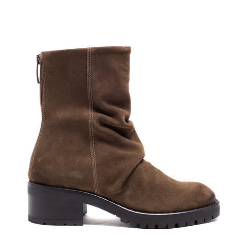 Italian Women Beige Chamois Half Boot #0126