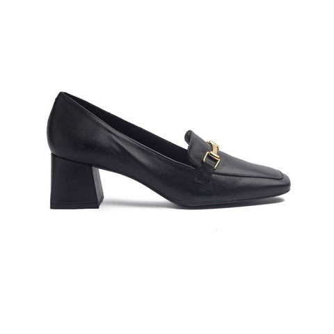Spanish Women Black Leather Shoes #1331