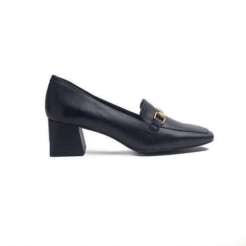 Spanish Women Dark Blue Leather Shoes #1332