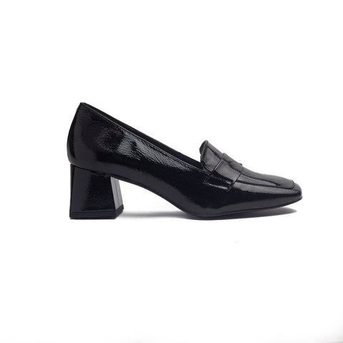 Spanish Women Black Vernis Leather Shoes #1333