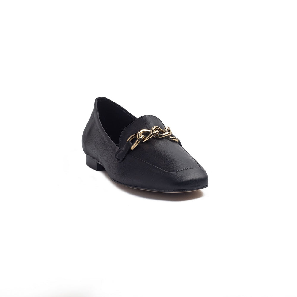 Spanish Women Black Leather Shoes #1340