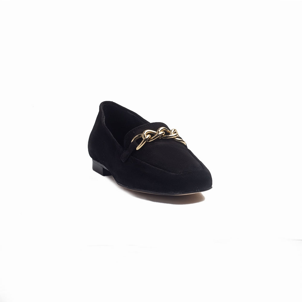 Spanish Women Black Chamois Shoes #1342