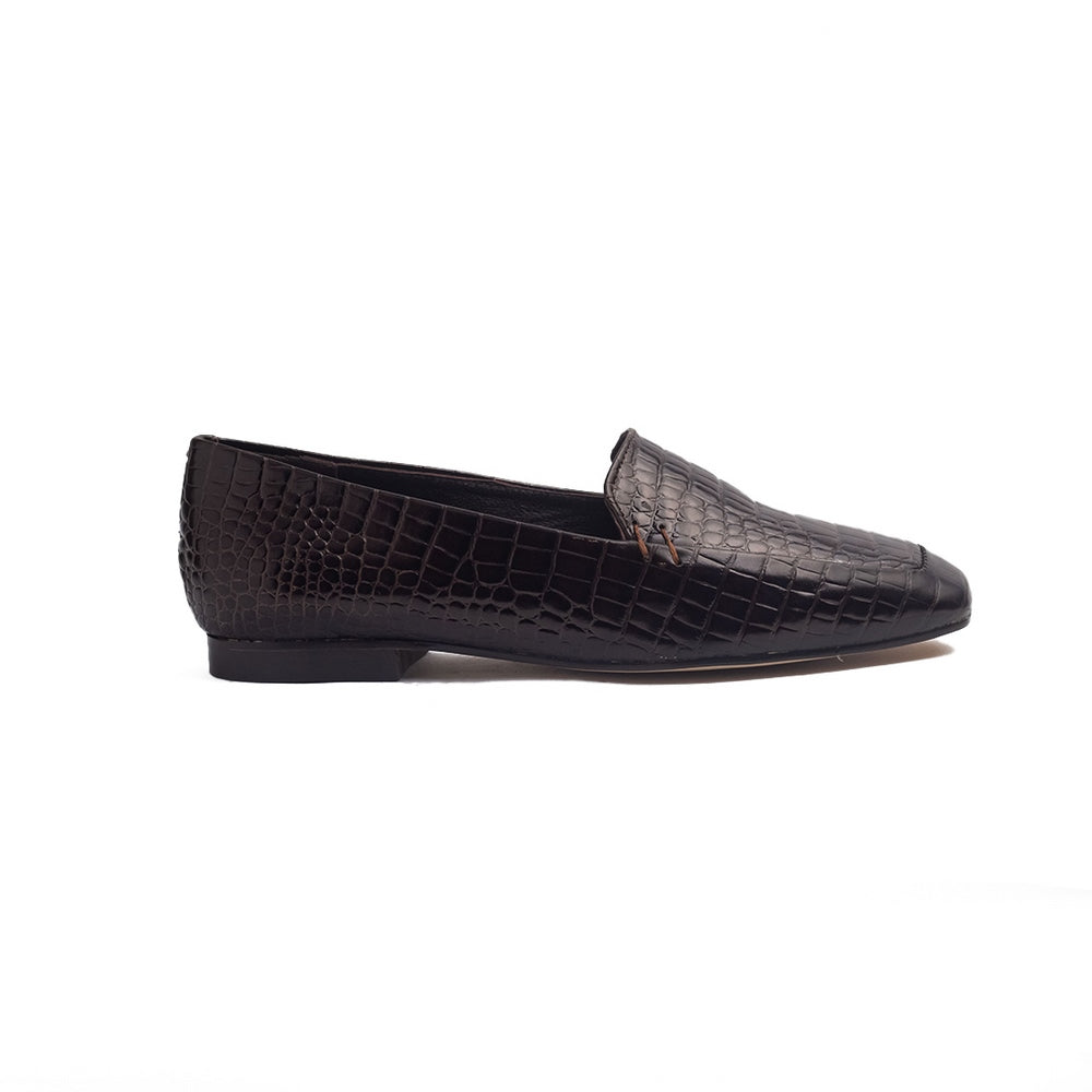 Spanish Women Brown Leather Shoes #1344