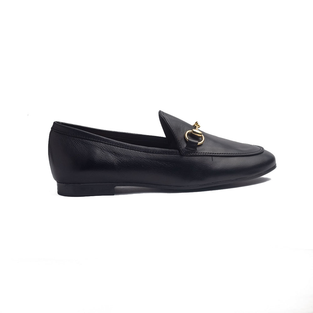 Spanish Women Black Leather Shoes #1353