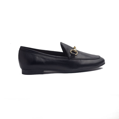 Spanish Women Black Leather Shoes #1353