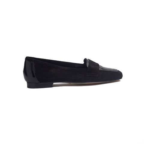 Spanish Women Black Leather * Chamois Shoes #1356