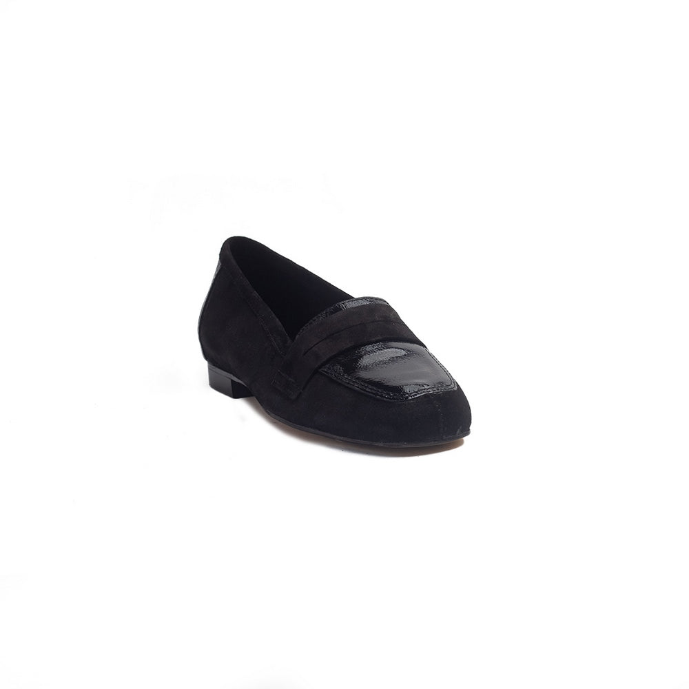 Spanish Women Black Leather * Chamois Shoes #1356