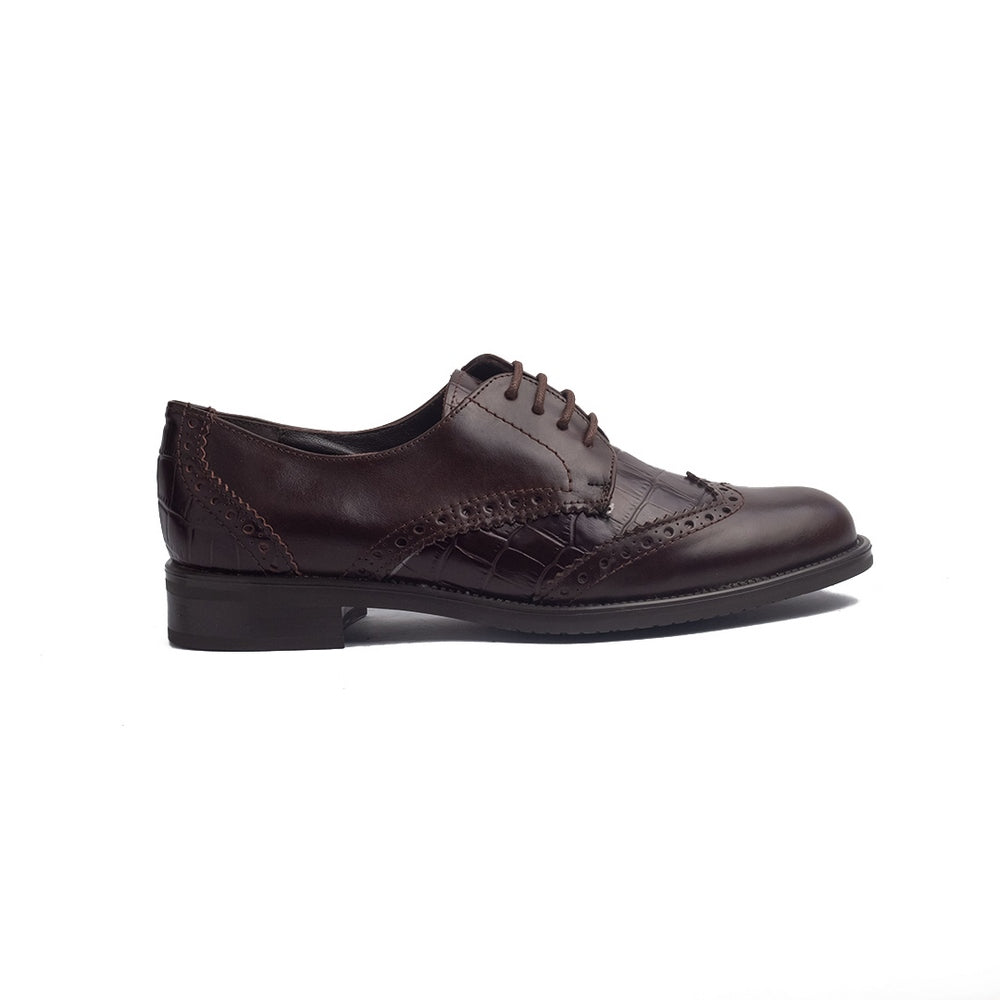Spanish Women Brown Leather Shoes #1379