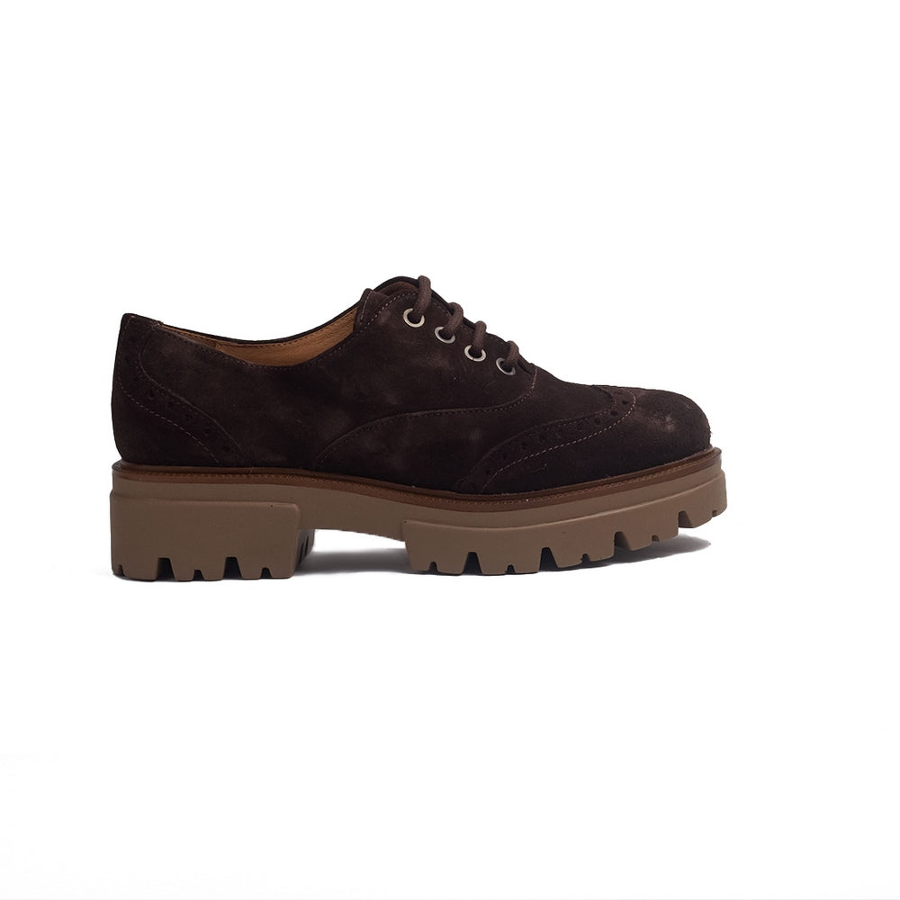 Spanish Women Brown Chamois Shoes #1386
