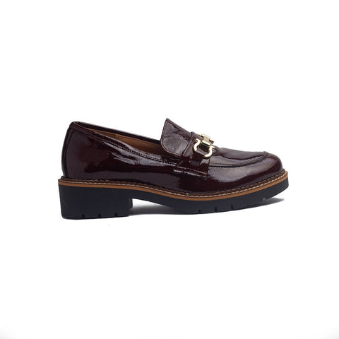 Spanish Women Maroon Vernis Leather Shoes #1391