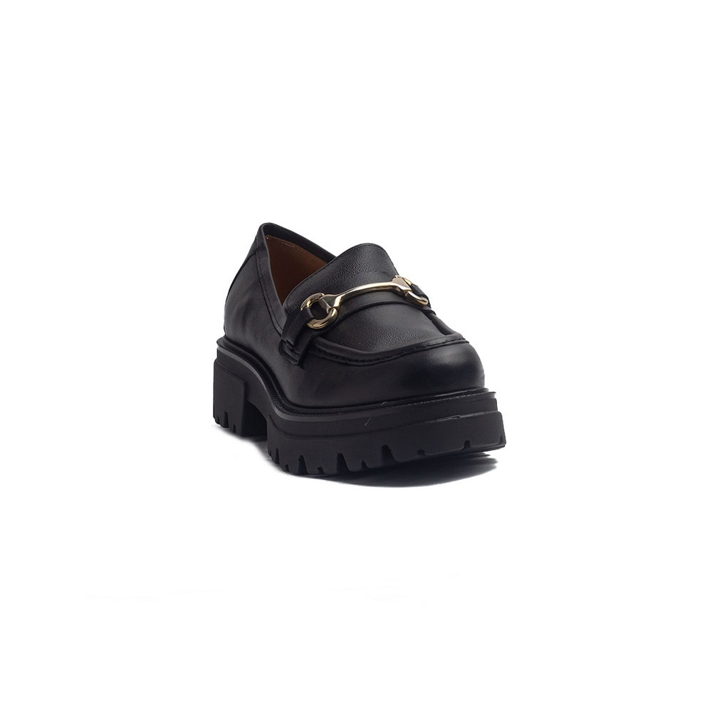 Spanish Women Black Leather Shoes #1395