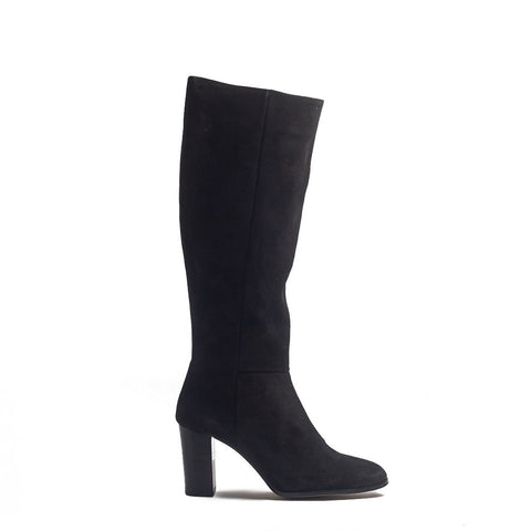 Spanish Women Black Chamois Boots #1420