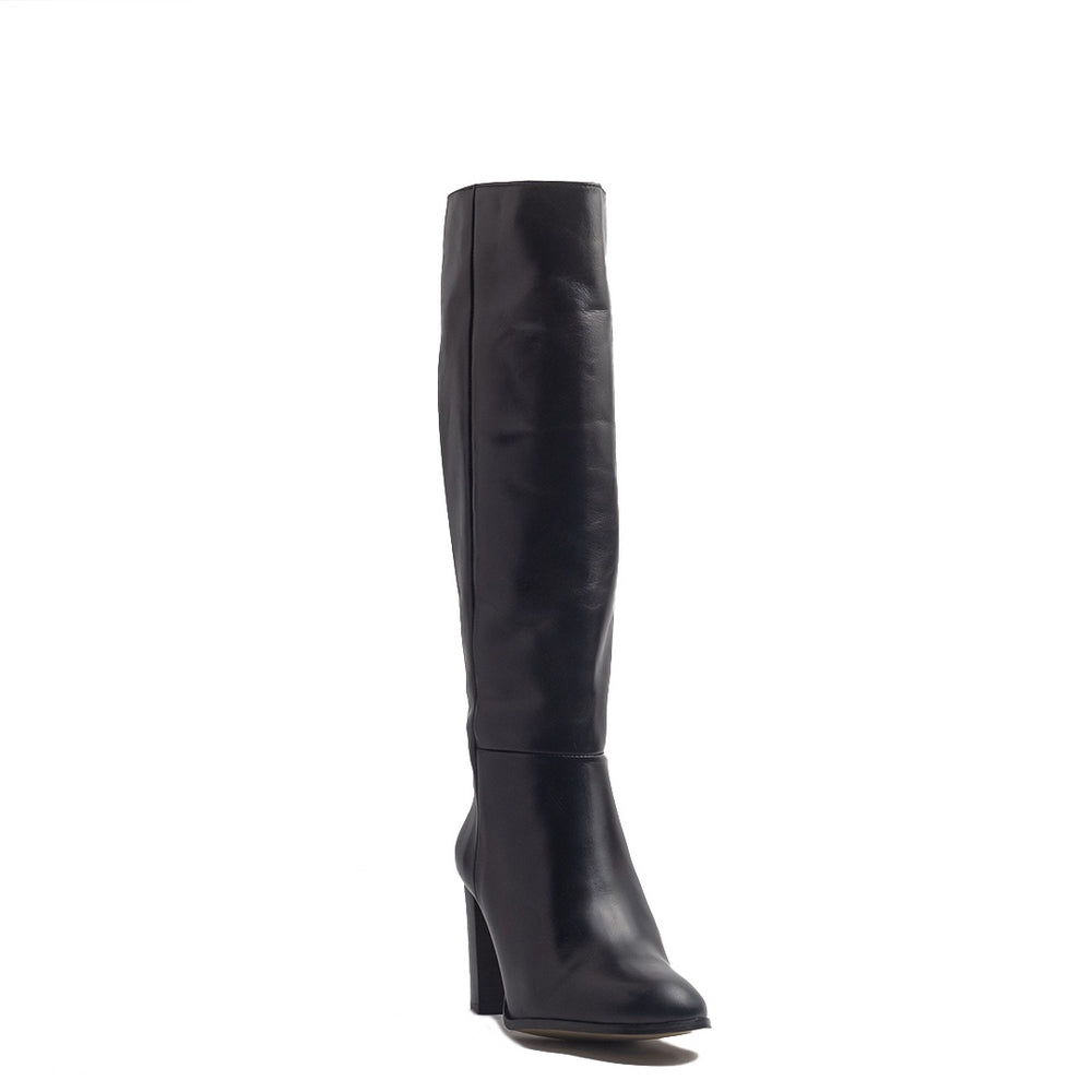 Spanish Women Black Leather Boots #1422