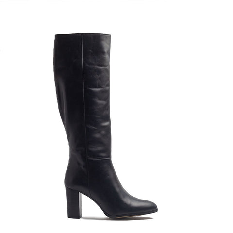 Spanish Women Black Leather Boots #1422