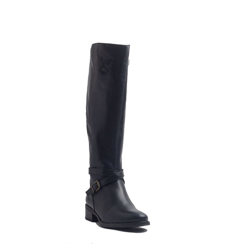 Spanish Women Dark Blue Leather Boots #1425