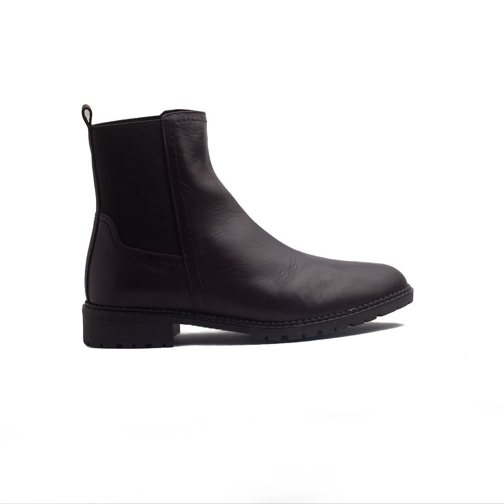 Spanish Women Brown Leather Half Boot #1441