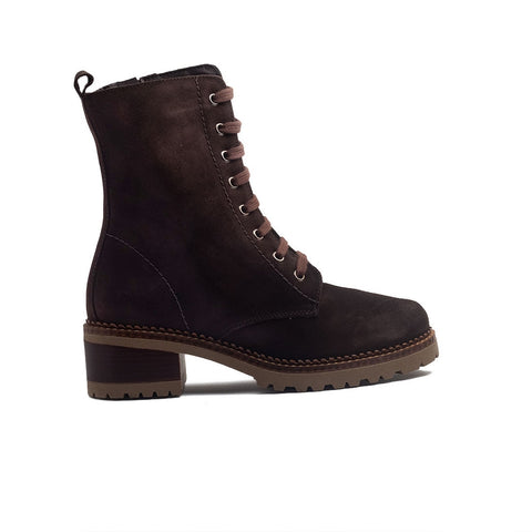 Spanish Women Brown Chamois Half Boot #1479