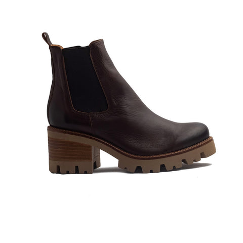 Spanish Women Brown Leather Half Boot #1488