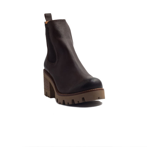 Spanish Women Brown Leather Half Boot #1488