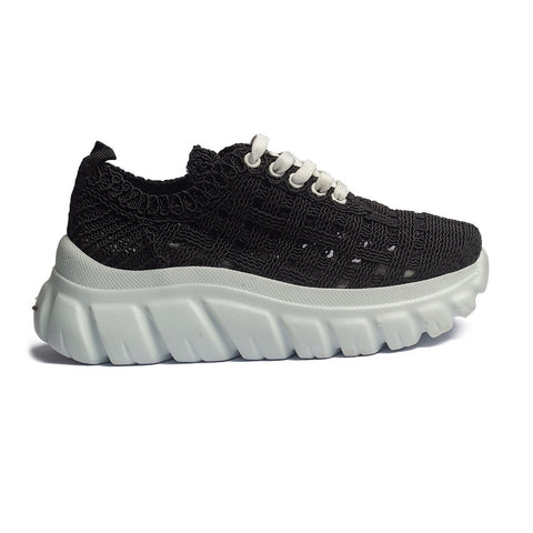 Turkish Women Black Cloth Shoes #1548