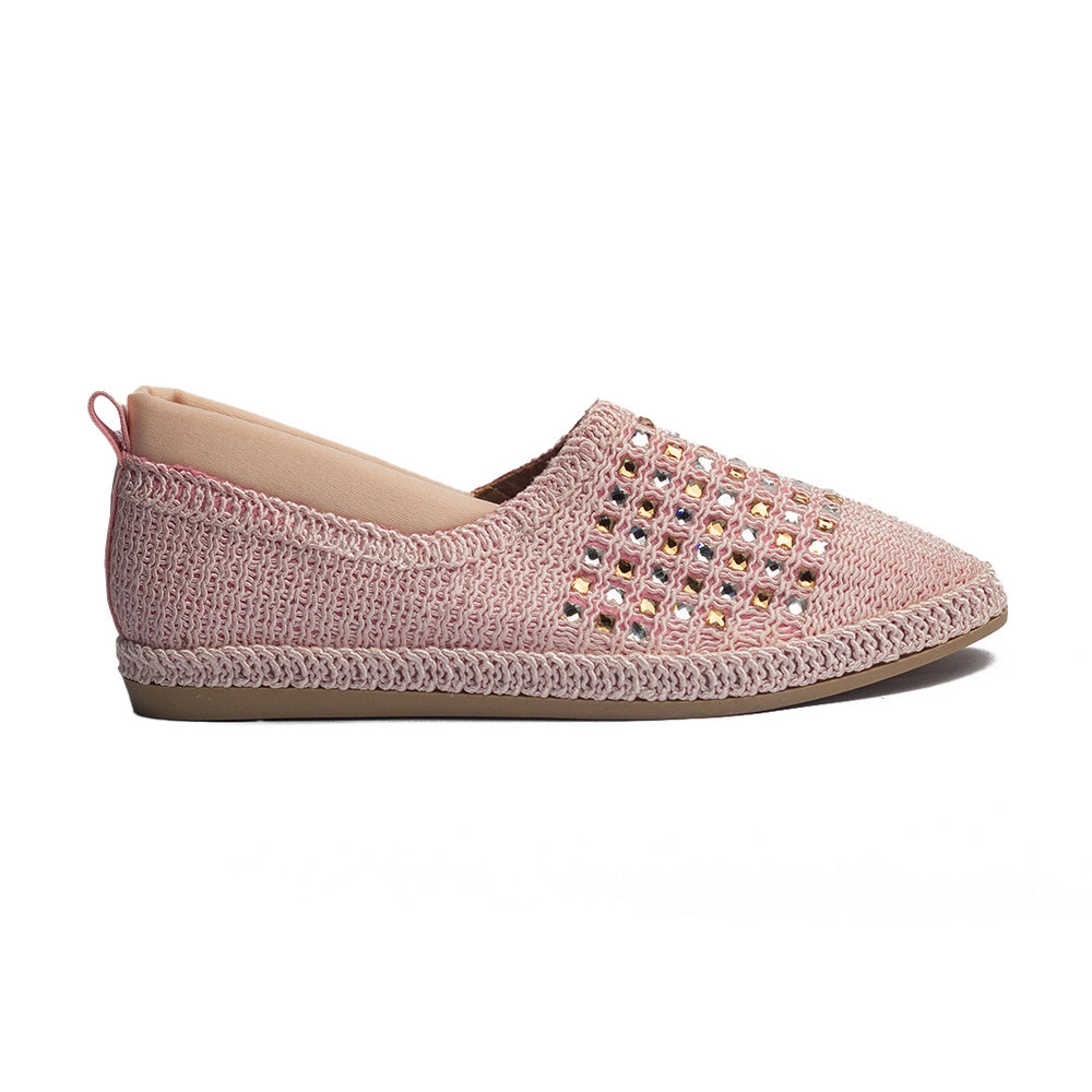 Turkish Women Pink Cloth Espadrilles #1557