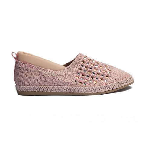Turkish Women Pink Cloth Espadrilles #1557